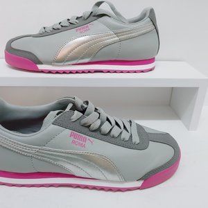 Womans Puma Roma Sports Life Sneakers Pink & Gray